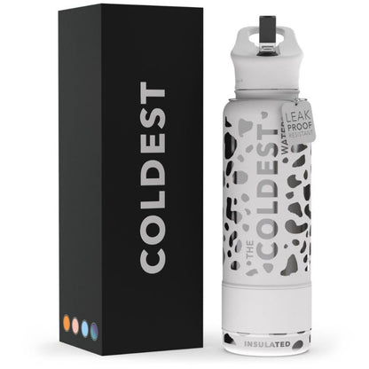 Coldest Insulated Water Bottle with Straw Lid - Stainless Steel Metal Insulated Bottle for Men & Women (Matte Black, 32 oz)