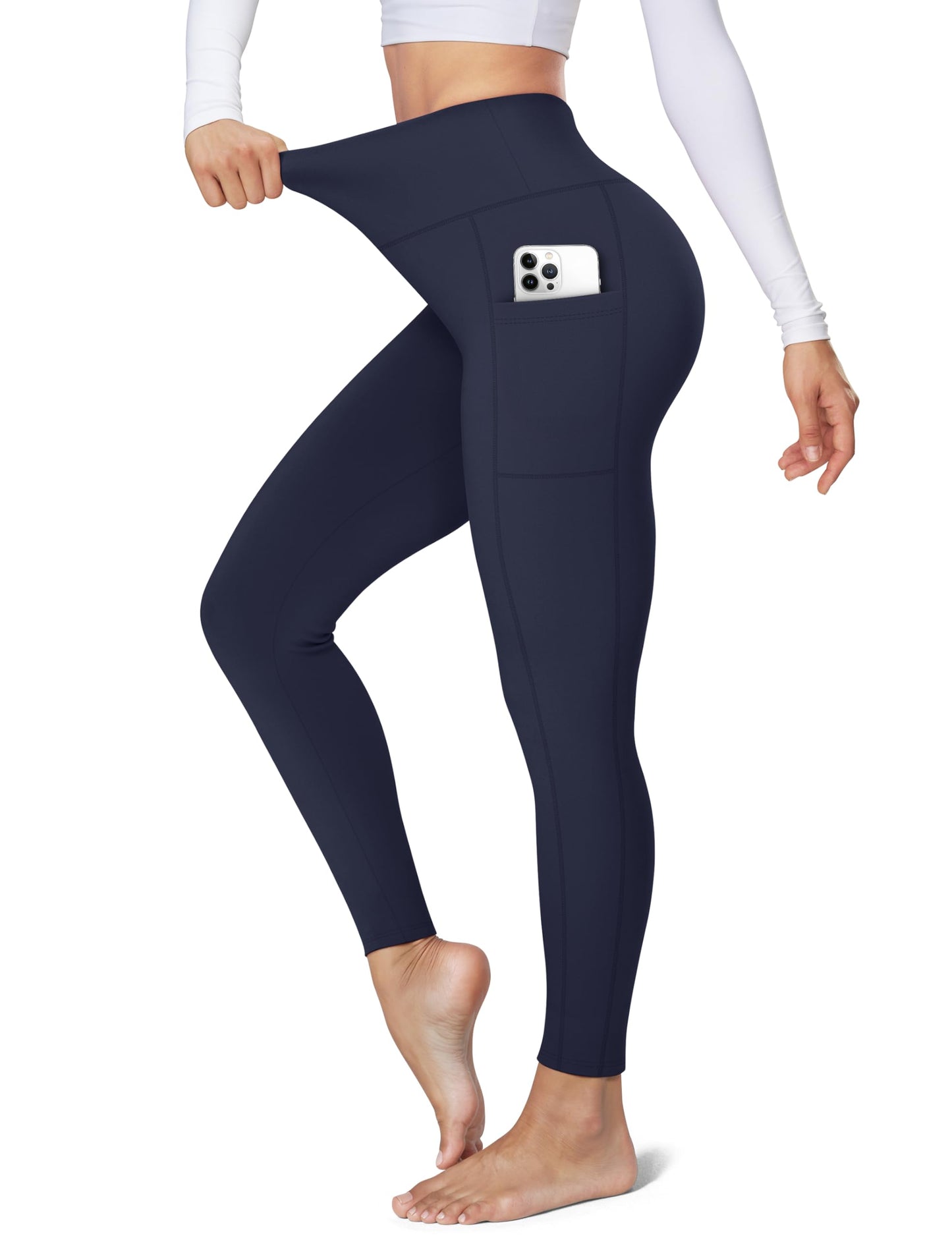 Blisset Women's Fleece Lined Leggings Thermal Warm Winter Tights High Waisted Soft Yoga Pants with Pockets