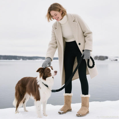 Blisset Women's Fleece Lined Leggings Thermal Warm Winter Tights High Waisted Soft Yoga Pants with Pockets