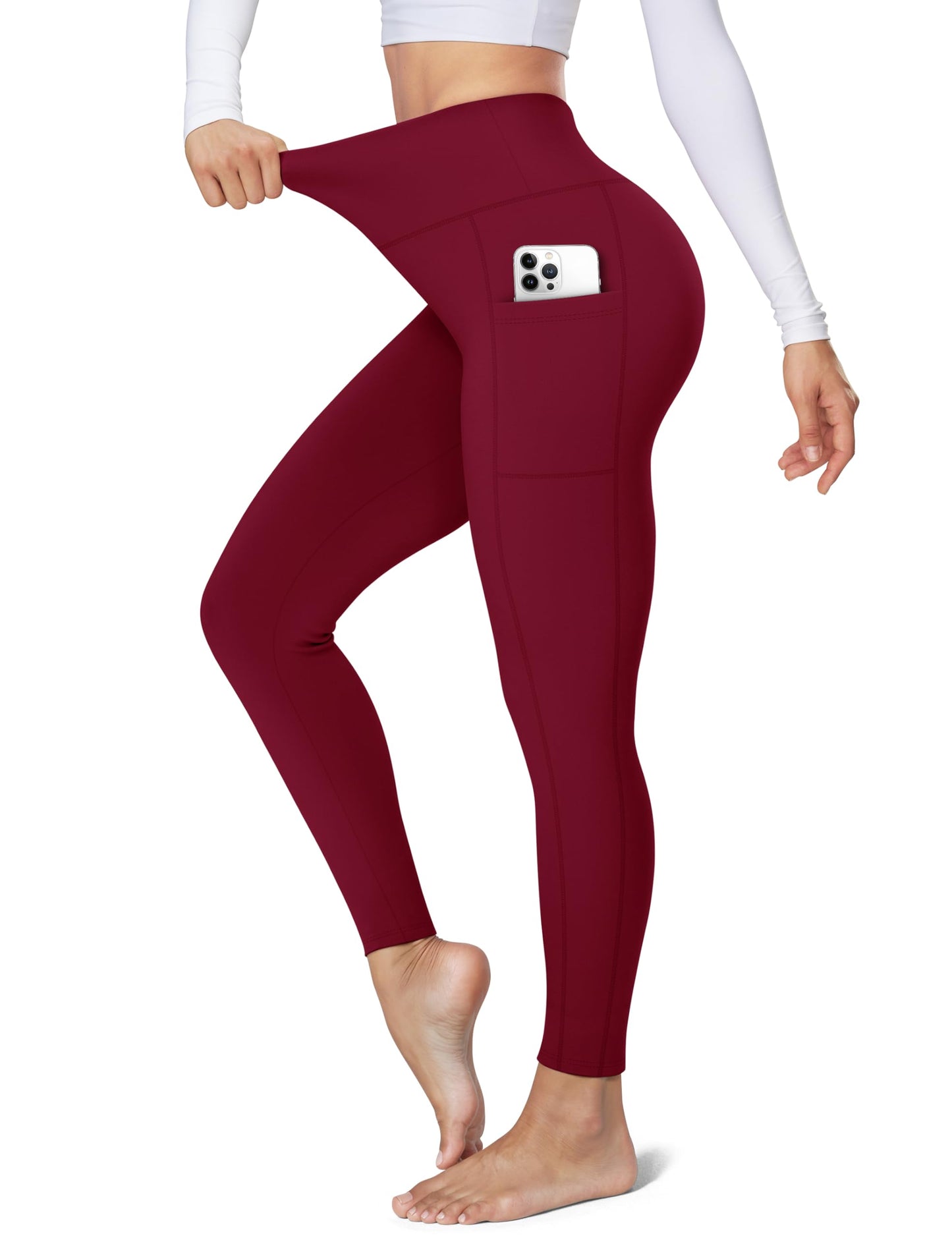 Blisset Women's Fleece Lined Leggings Thermal Warm Winter Tights High Waisted Soft Yoga Pants with Pockets