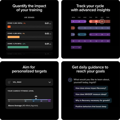 WHOOP 5.0 Activity Tracker - 12 Month Membership - Health and Fitness Tracker, Sleep Tracking, Personalized Coaching