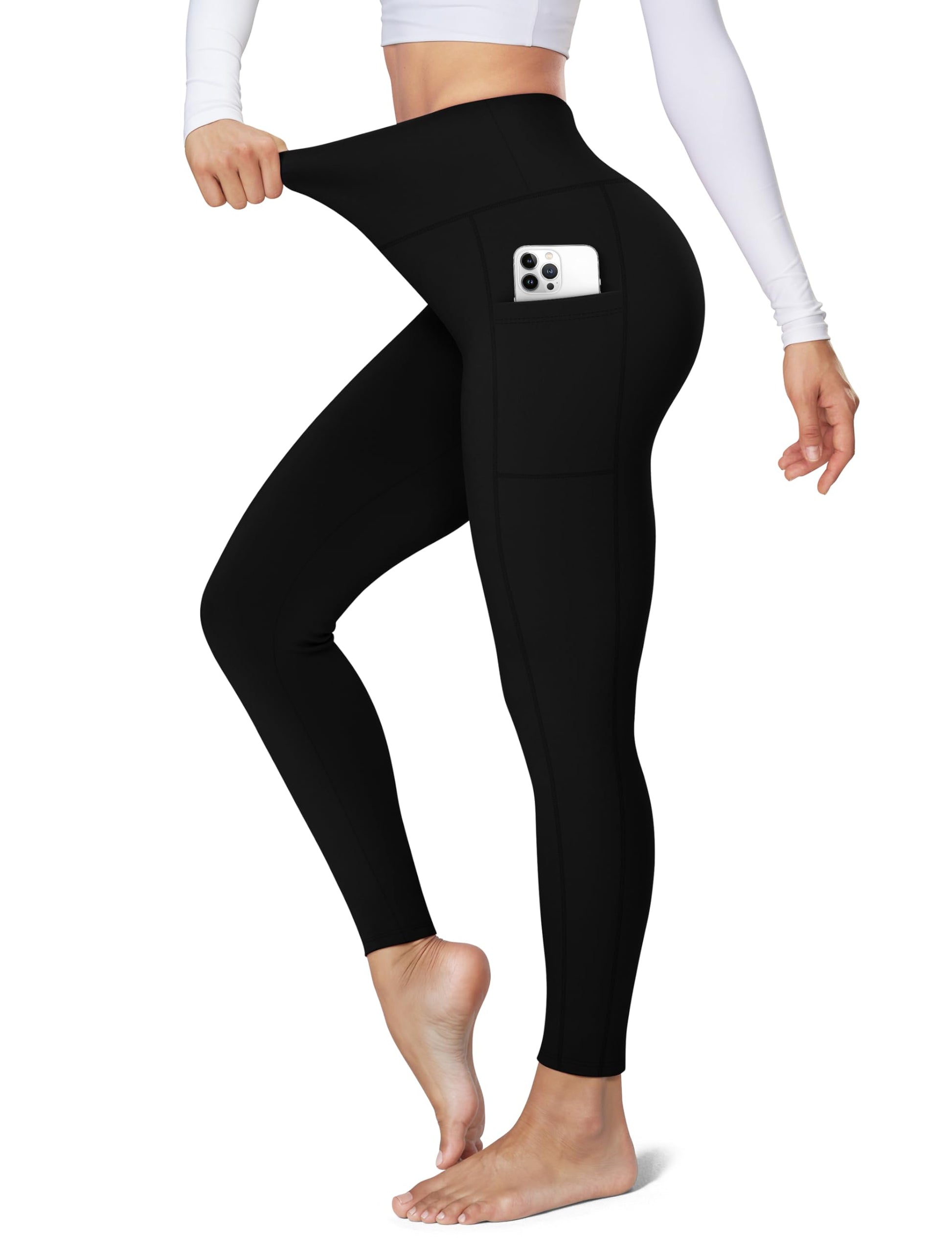 Blisset Women's Fleece Lined Leggings Thermal Warm Winter Tights High Waisted Soft Yoga Pants with Pockets