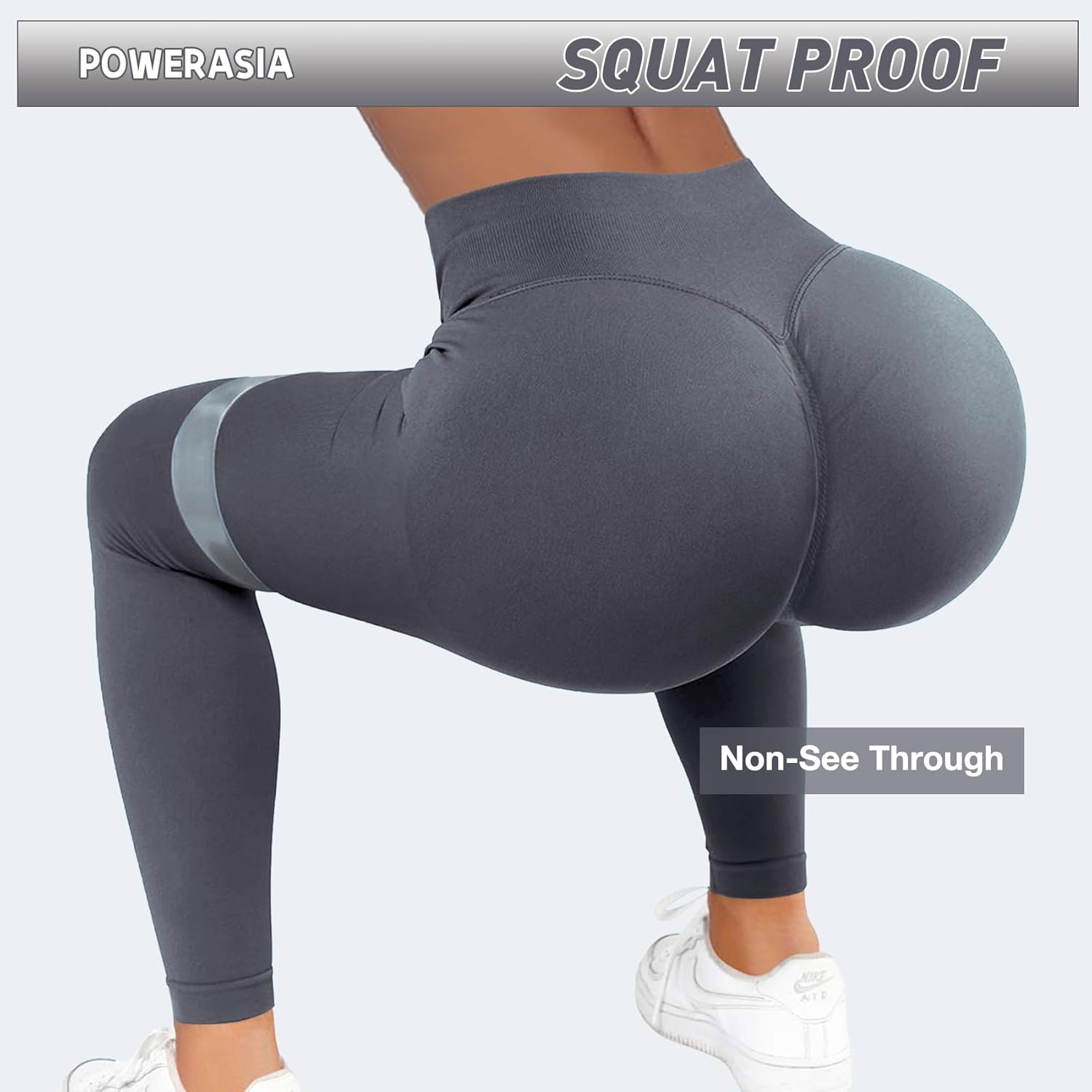 Leggings de impacto oculto para mujer, cintura media y baja, para gimnasio, entrenamiento, control de abdomen, pantalones de yoga