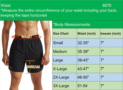 NELEUS Men's 2 in 1 Running Shorts with Liner,Dry Fit Workout Shorts with Pockets