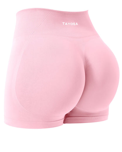 TAYOEA Women's Workout Shorts with Tummy Control & Butt Scrunch for Gym Seamless Yoga Shorts Sports Spandex Biker Shorts