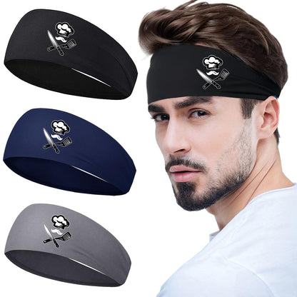 3Pcs Men Sports Headbands Sweat Bands for Men Women Sweatbands
