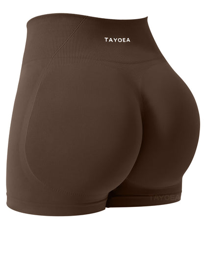 TAYOEA Women's Workout Shorts with Tummy Control & Butt Scrunch for Gym Seamless Yoga Shorts Sports Spandex Biker Shorts