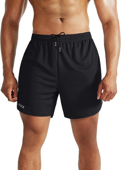 NELEUS Men's 2 in 1 Running Shorts with Liner,Dry Fit Workout Shorts with Pockets