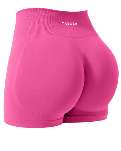 TAYOEA Women's Workout Shorts with Tummy Control & Butt Scrunch for Gym Seamless Yoga Shorts Sports Spandex Biker Shorts