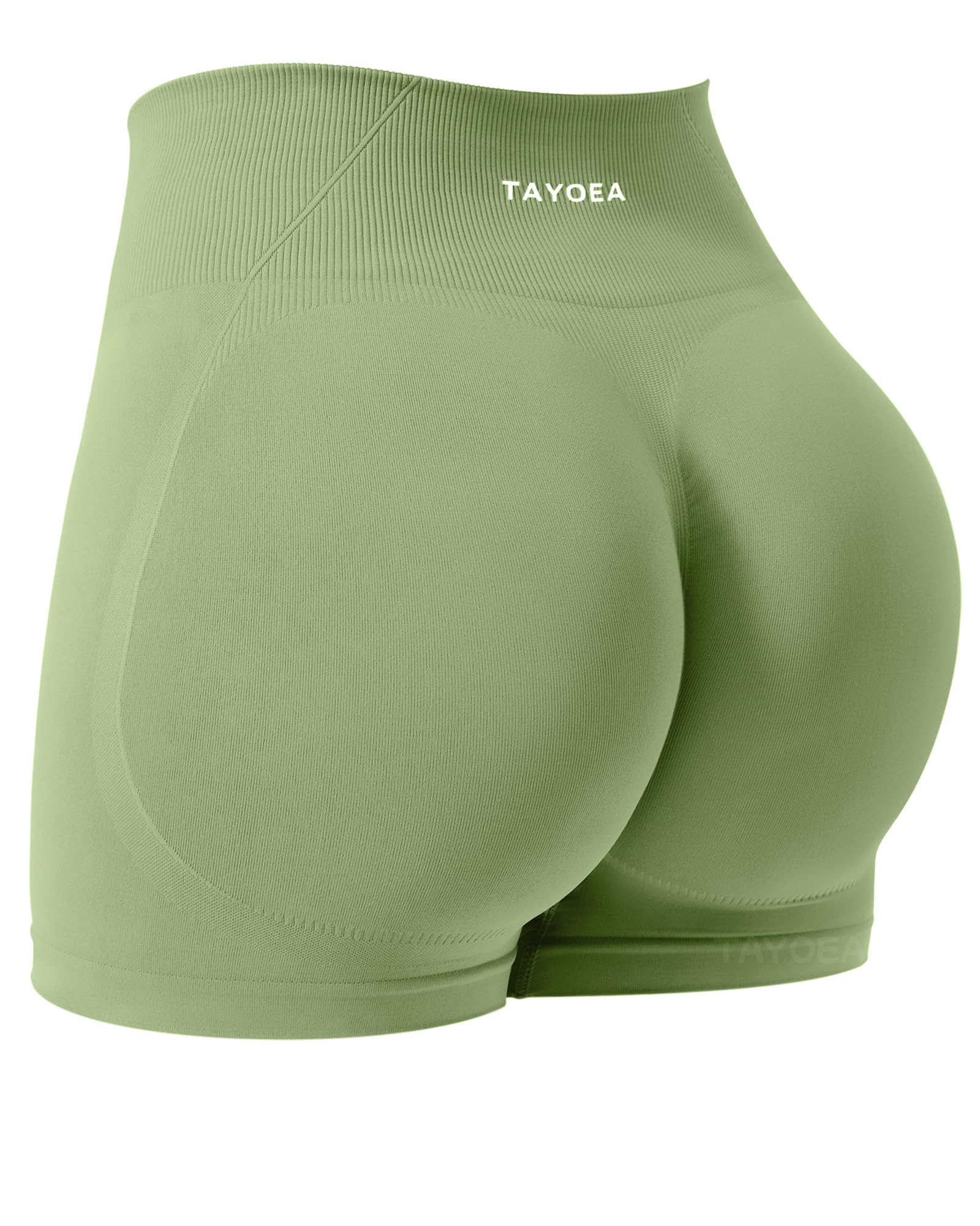 TAYOEA Women's Workout Shorts with Tummy Control & Butt Scrunch for Gym Seamless Yoga Shorts Sports Spandex Biker Shorts